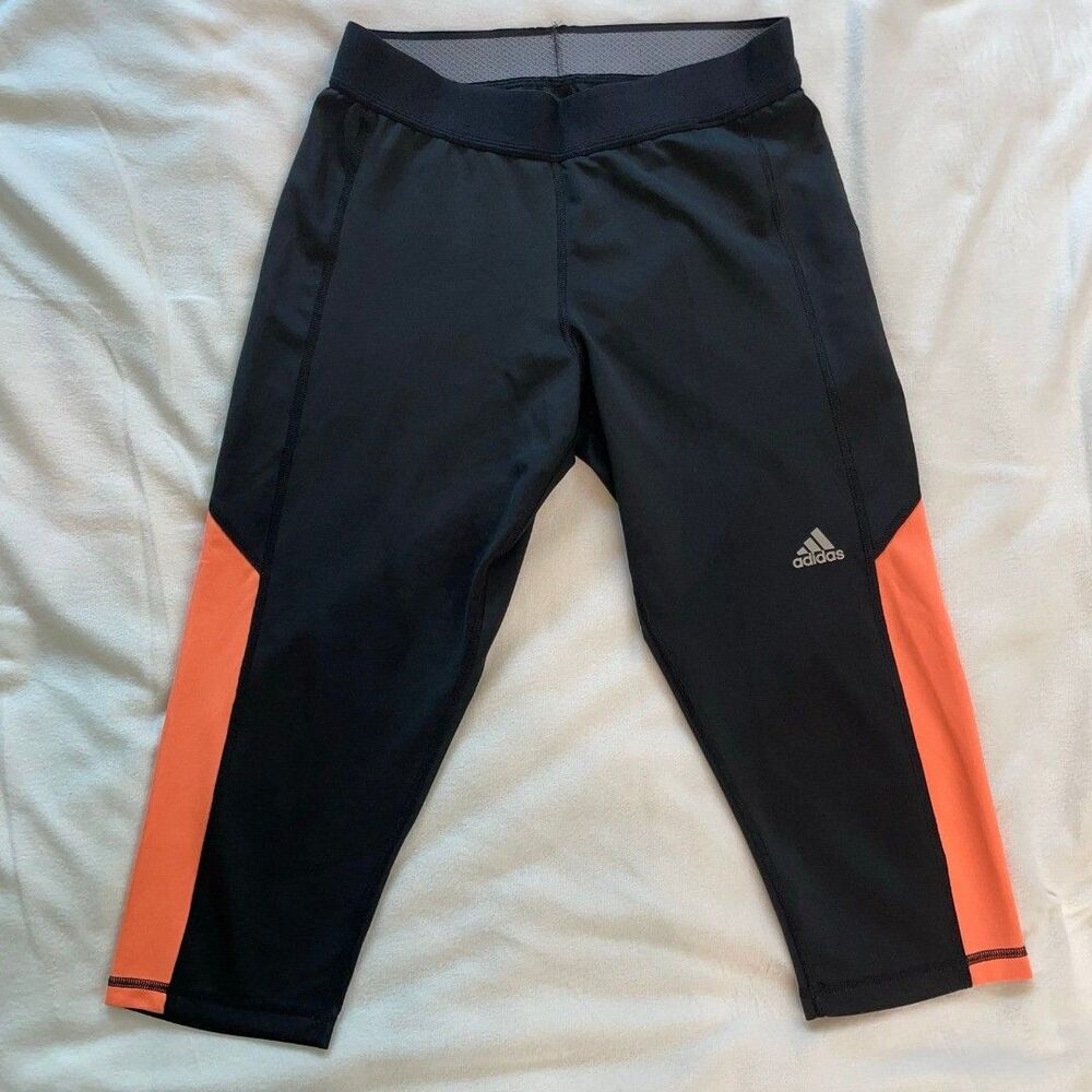 Med Adidas Techfit Climalite Medium Compression Running/Athletic Leggings/Capris